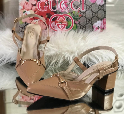 Premium Slingback Block Heels for Women – Pointed Toe Fashion Footwear