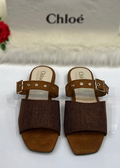 Premium Brown & Black Women’s Strap Sandals
