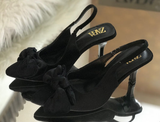 Luxury Satin Bow Slip-On Heels