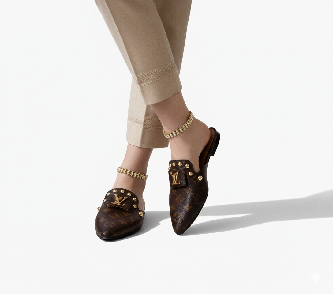 Iconic Monogram Mule with Polished Hardware