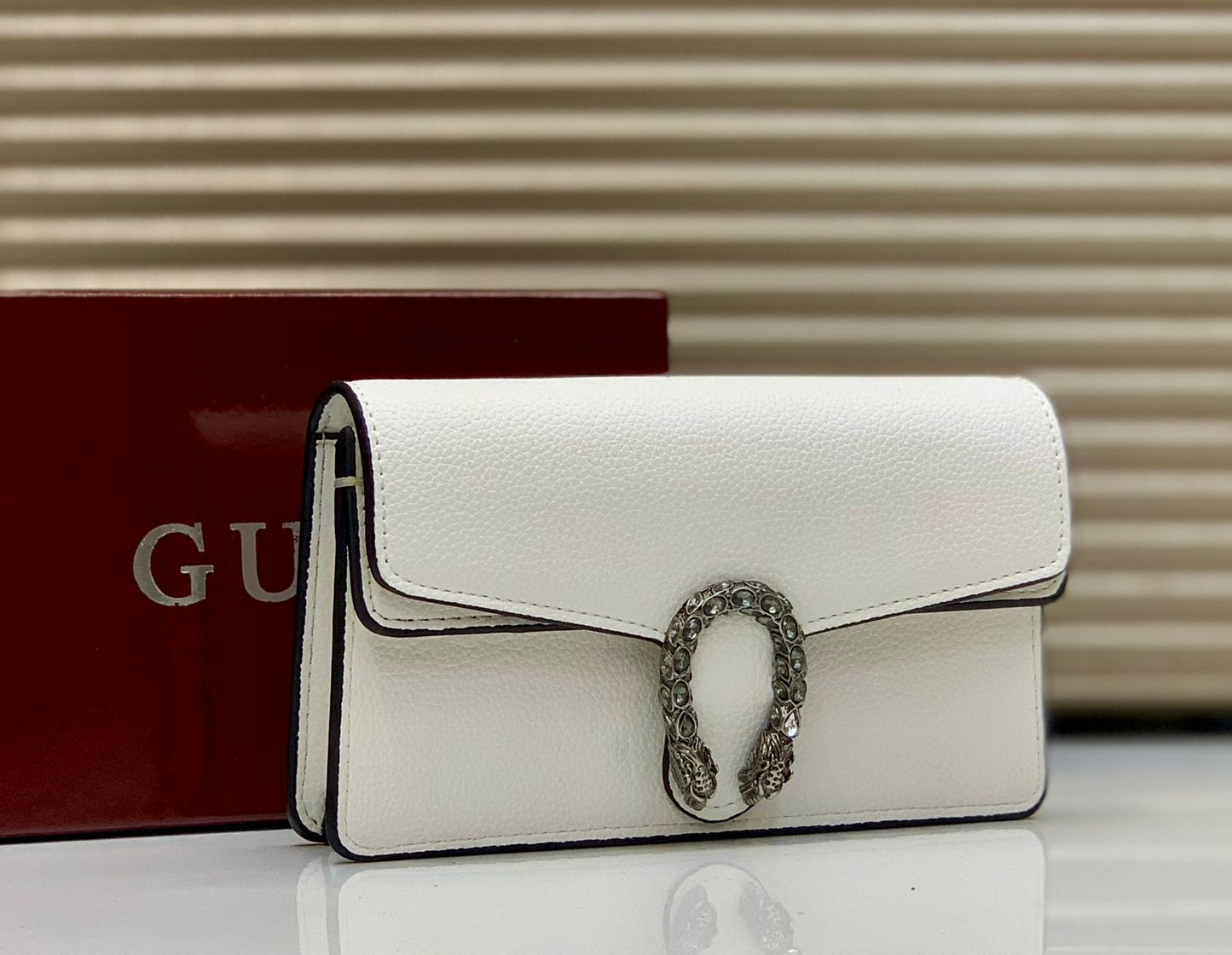 Luxe Serpent Shine Clutch