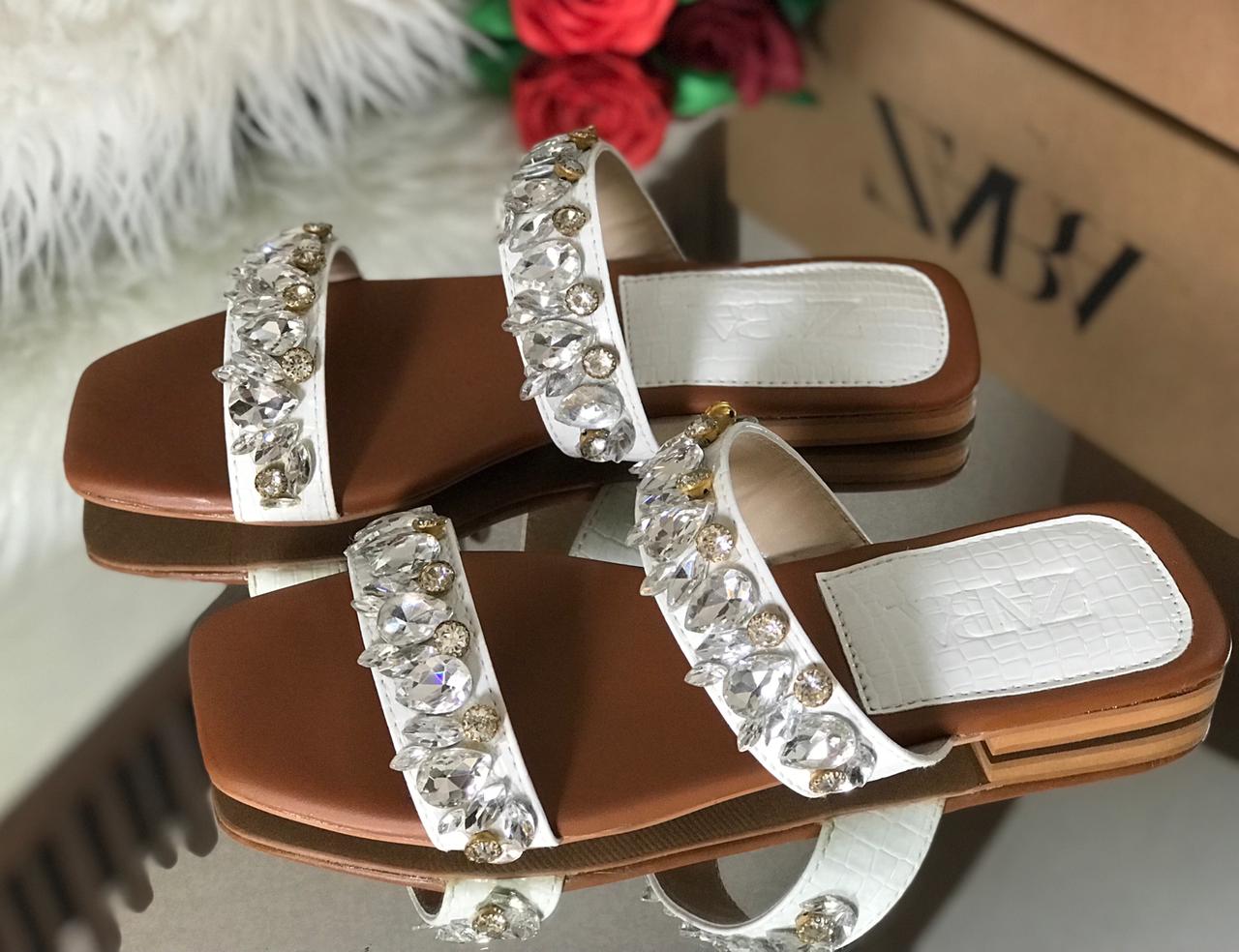 Elegant Pearl Breeze Slip-On Sandals