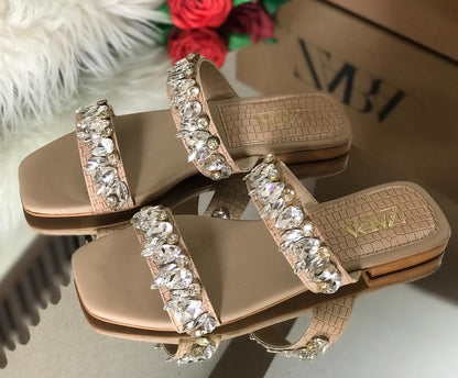 Elegant Pearl Breeze Slip-On Sandals