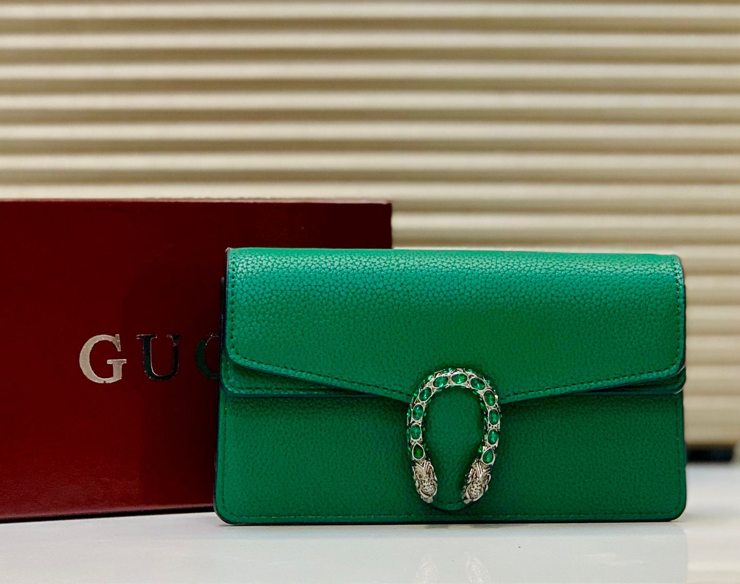 Luxe Serpent Shine Clutch