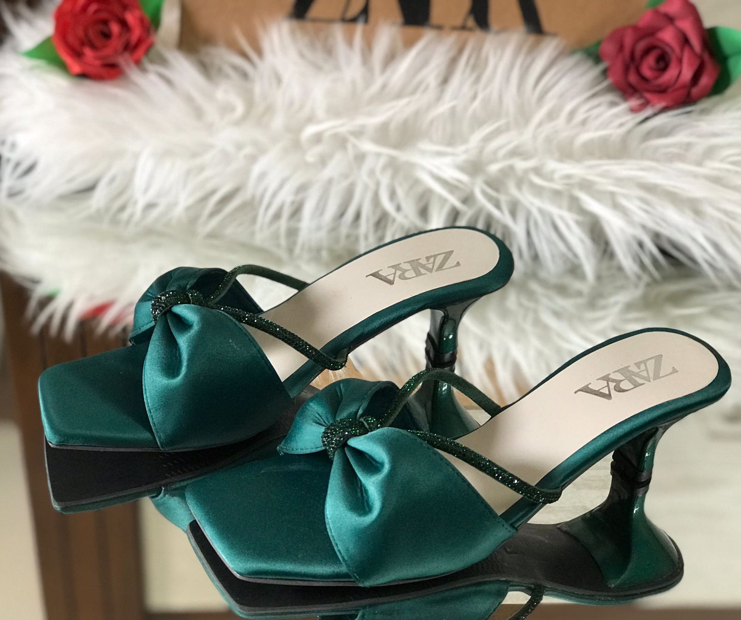 Elegant Satin Bow Heels – Women’s Party & Wedding Footwear