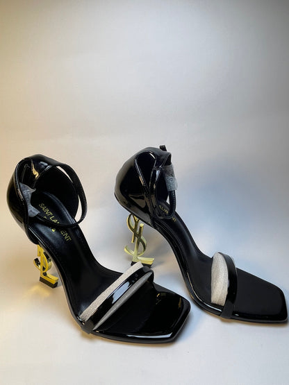 Logo Heel Sandals – Black Edition